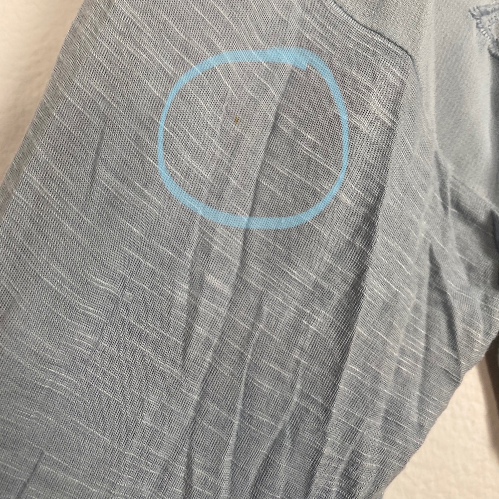SOLD Free People • Sheer Blue Embroidered Eyelet Blouse - Picture 7 of 16